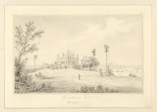 Moosulman Tomb, Bauglepoor, by Robert Captain Smith, 1830