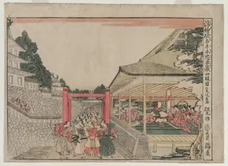 Chushingura: Act IV (from the series Perspective Pictures for The Treasure House of Loyalty), by Kitao Masayoshi, 1794
