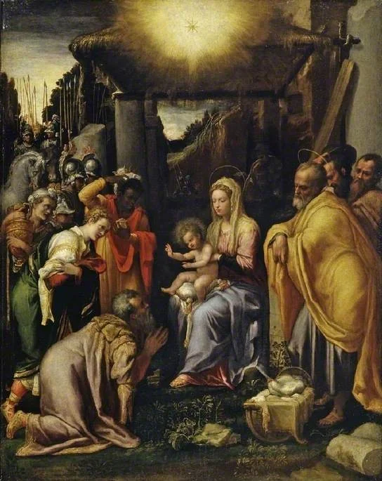 Adoration of the Kings, detail