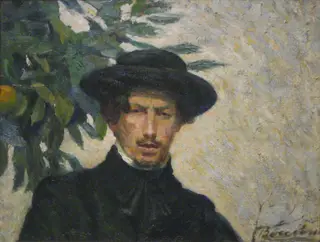 Self-Portrait, by Umberto Boccioni, oil, 1905