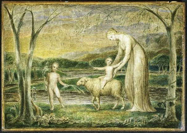 Our Lady with the Infant Jesus riding on a Lamb, detail