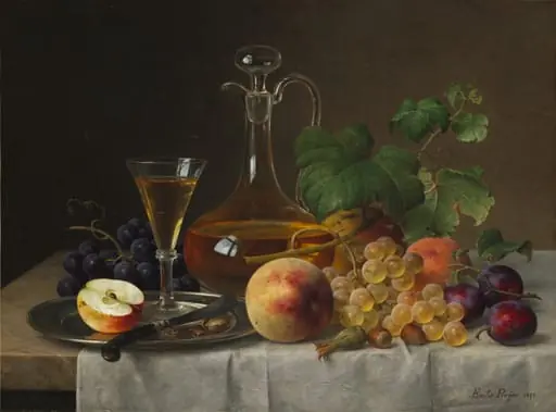 Still Life with Fruit, by Emilie Preyer, unspecified, 1873