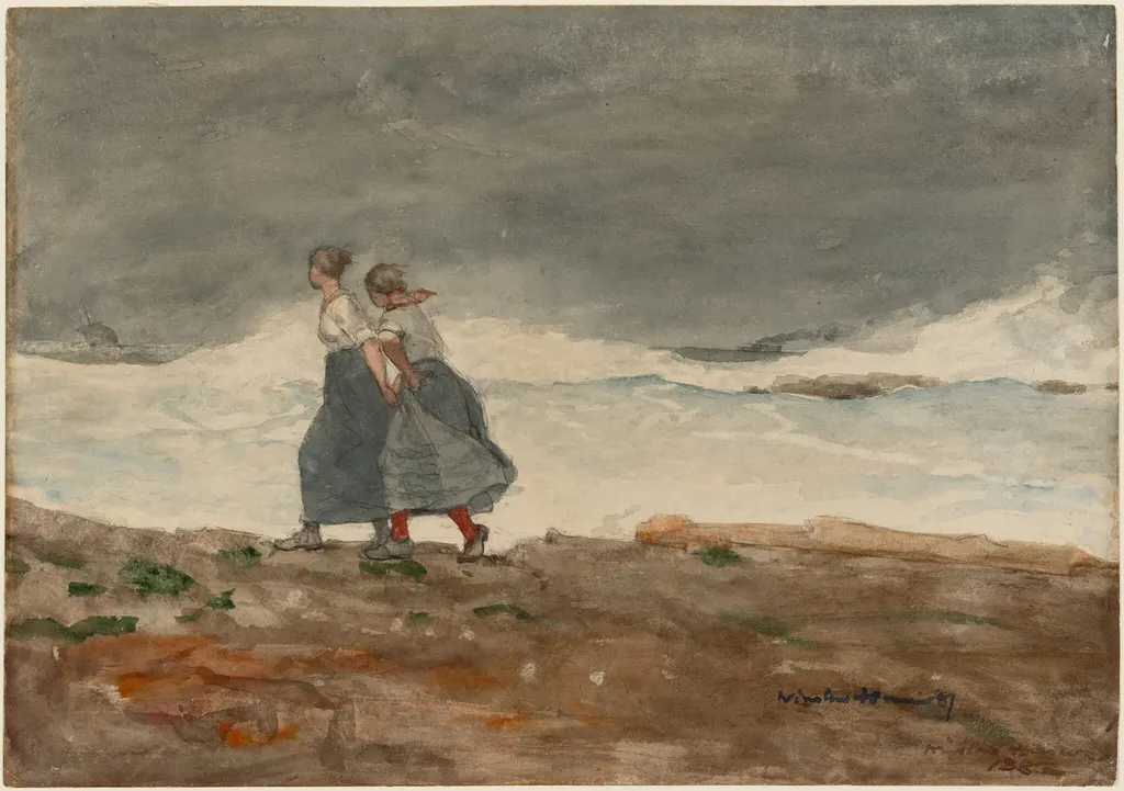 Danger, by Winslow Homer, gouache, 1885