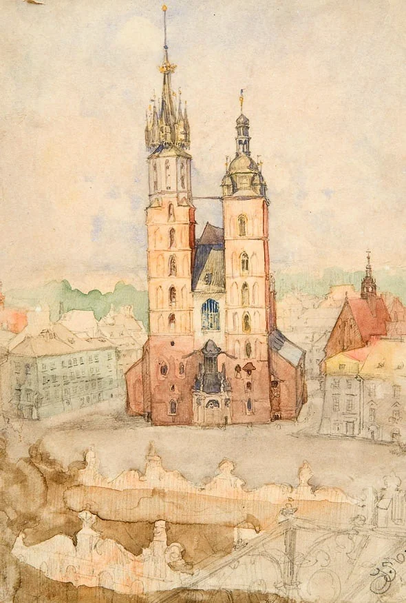 Widok z wieży ratuszowej, detail