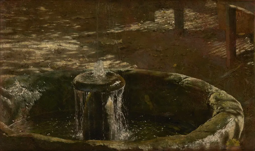 Fountain, by Aleksander Gierymski, oil, 1890