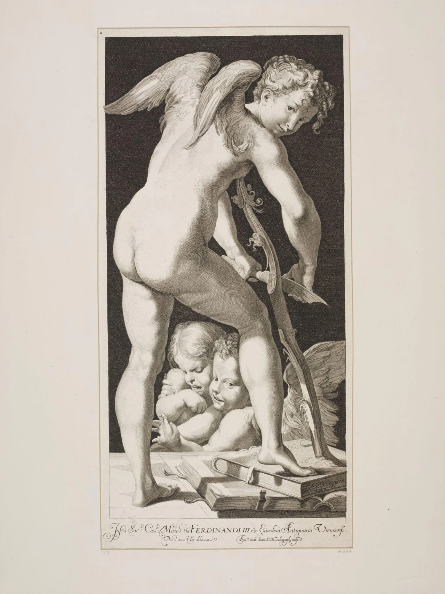 Cupid Cutting His Bow, detail