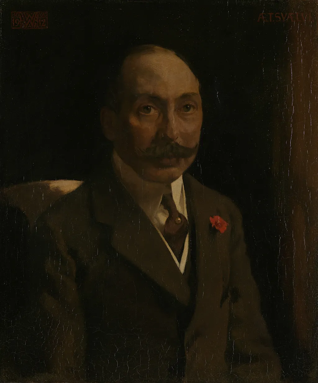 Andries van Wezel (1856–1922). Koopman te Antwerpen, legateerde in 1922 zijn schilderijenverzameling aan het Rijksmuseum, by Willem Witsen, oil, 1912