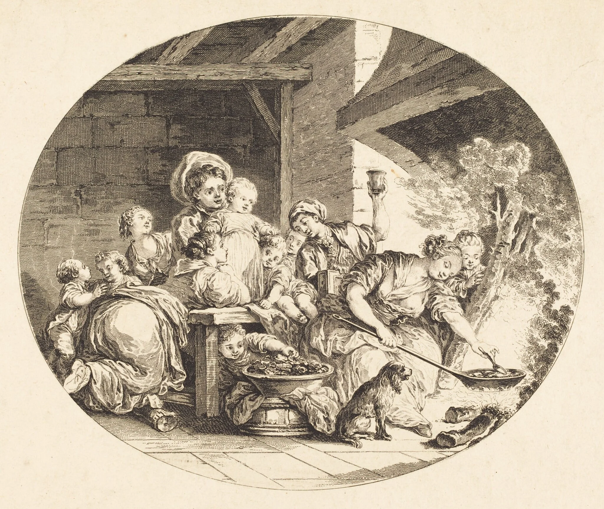 Les Baignets, detail