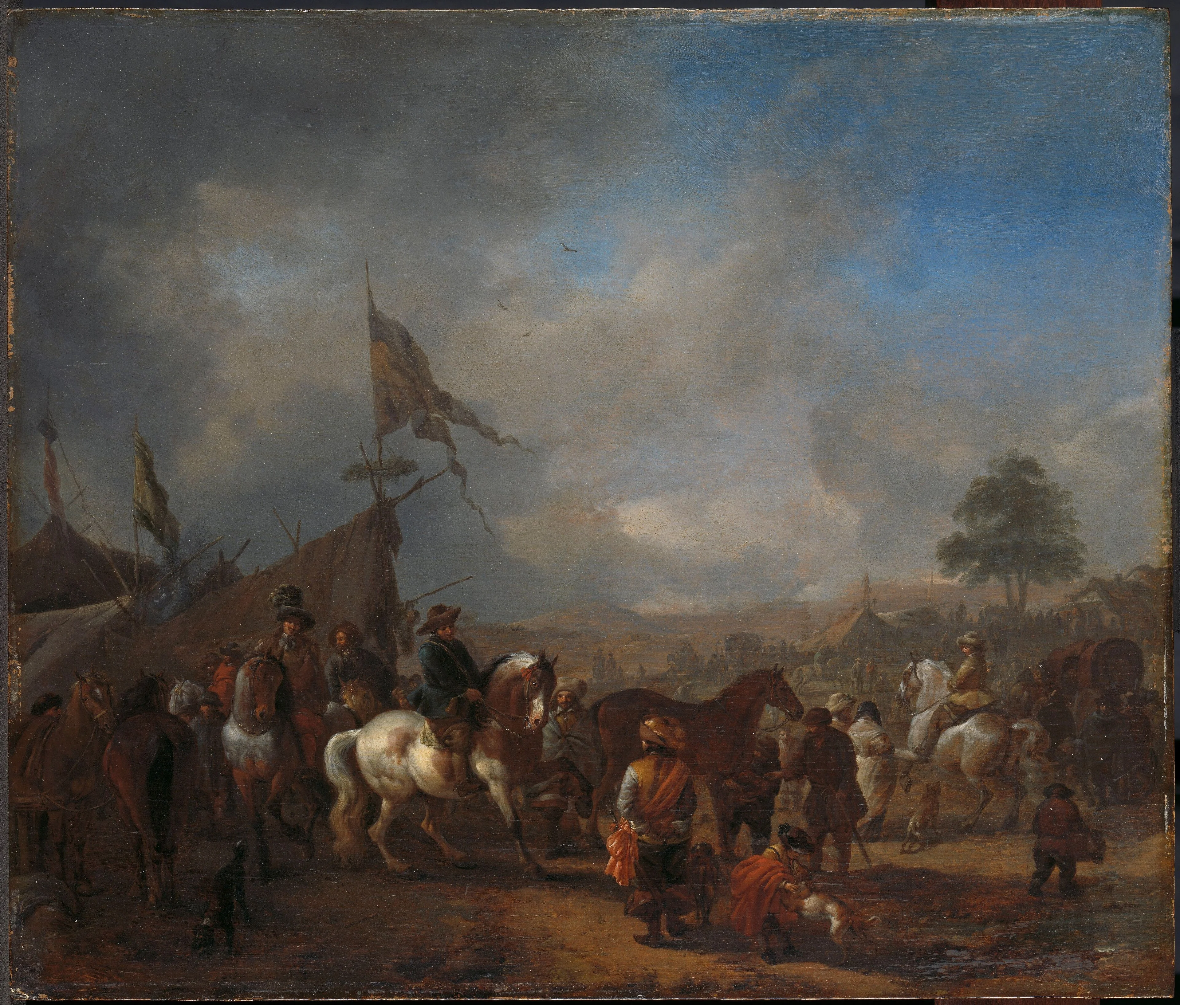 An army camp, detail