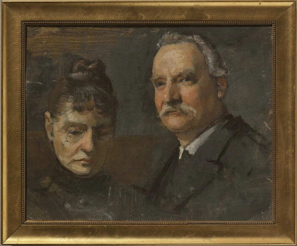 Okänd kvinna med okänd man, detail
