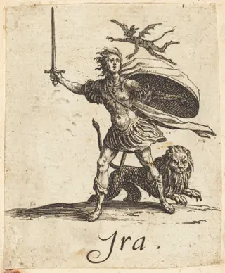 Anger, by Jacques Callot, ink, 1621