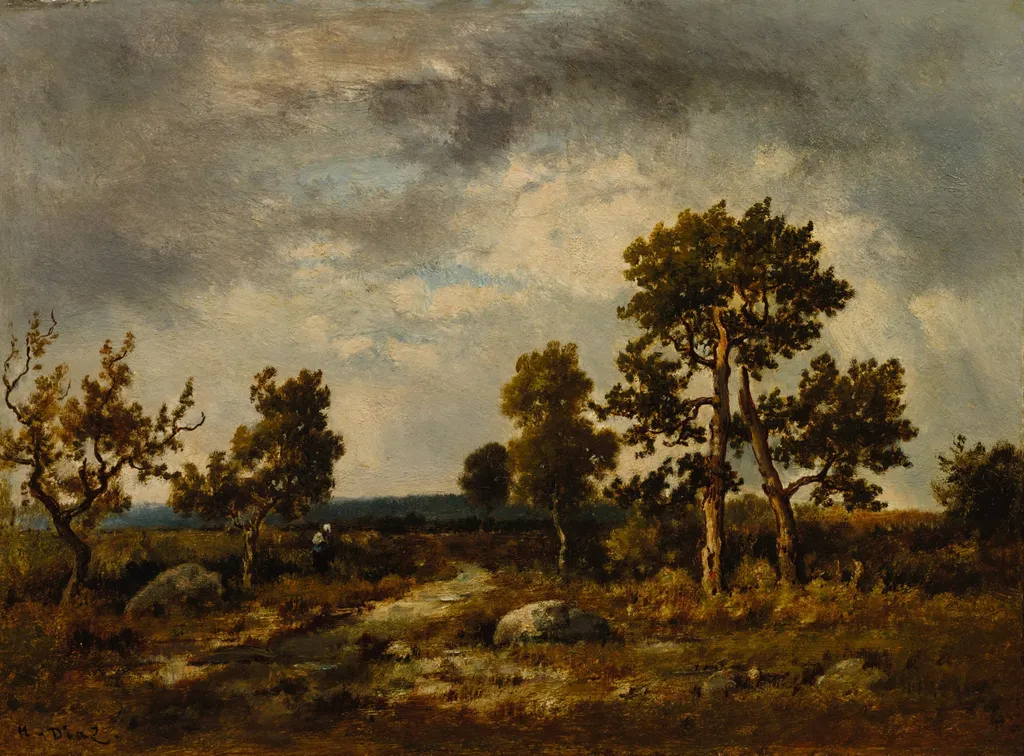 Path Near the Pond of Vipers, Fontainebleau Forest, by Narcisse Virgilio Díaz, unspecified, 1864