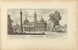S. Maria Maggiore, by Israël Silvestre, ink, 1650