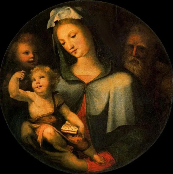 Holy Family with St. John the Baptist, detail