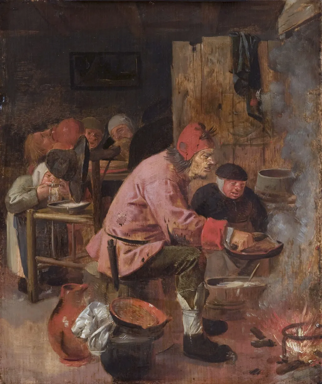 Pancake Baker, by Adriaen Brouwer, oil, 1625