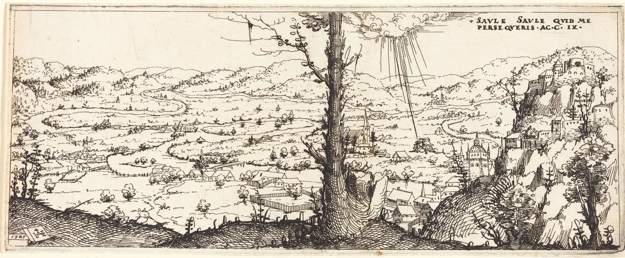 Landscape with the Conversion of Saint Paul, detail