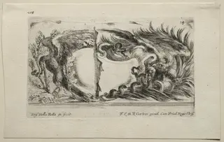 Collection of Various Caprices and New Designs of Cartouches and Ornaments:  No 14, by Stefano Della Bella, 1646