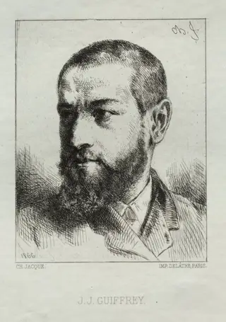 J. J. Guiffrey, by Charles-Émile Jacque, 1866