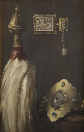 Study of a Turkish Horse-Tail Ensign and Nose-Band, by Stanisław Chlebowski, oil, 1869