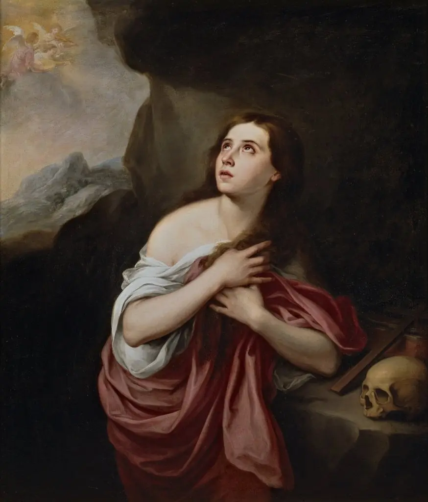 Penitent Magdalen, by Bartolomé Esteban Murillo, oil, 1601