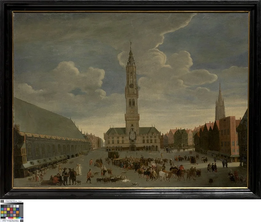 De Markt in Brugge, detail