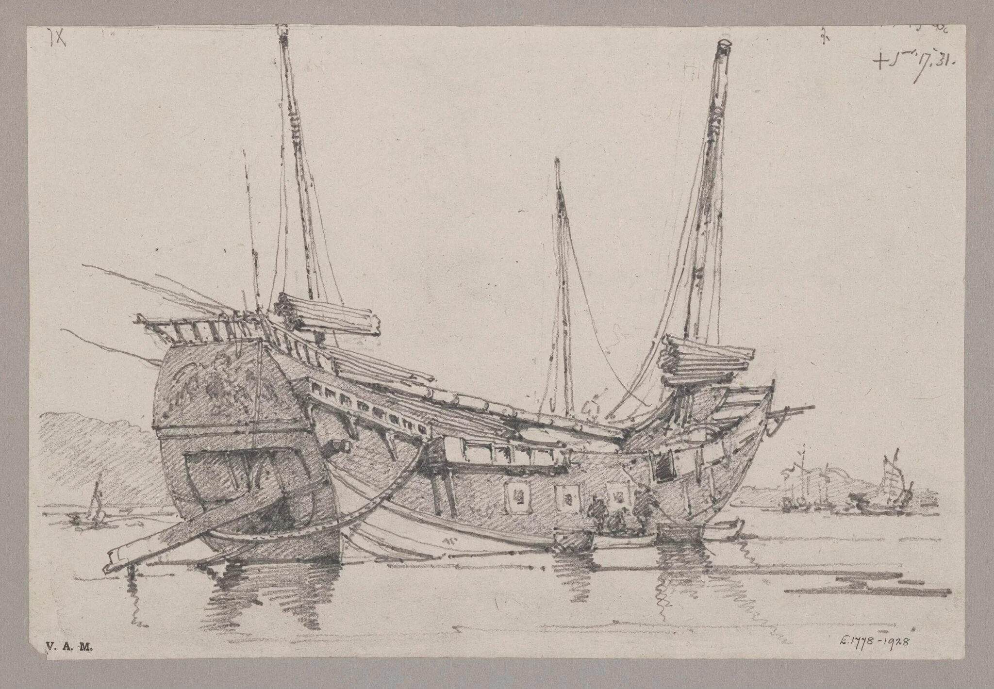 Old Chinese Junk, detail