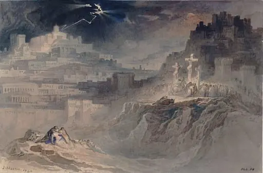 The Crucifixion, by John Martin, watercolor, 1840