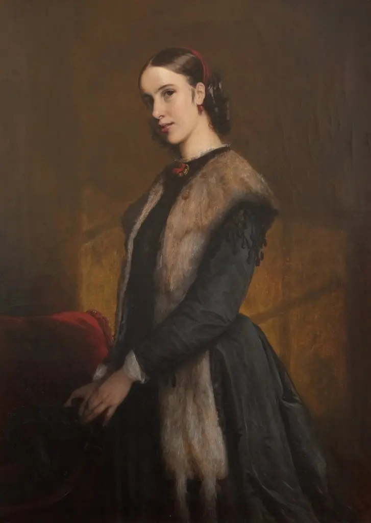 Forfatterinden Emma Kraft, by Elisabeth Baumann, oil, 1857
