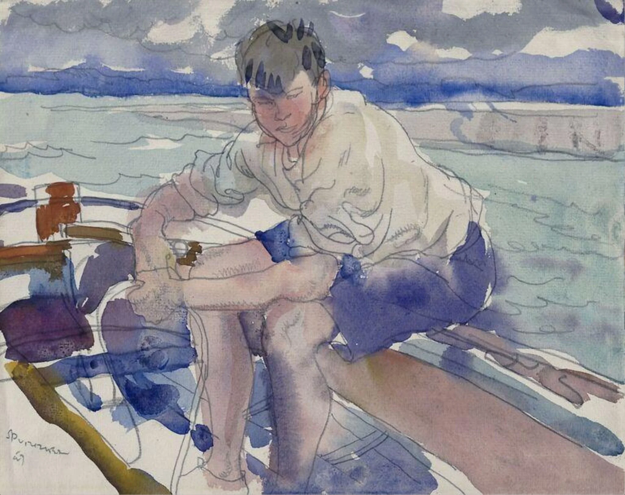 Boy in a Boat, detail