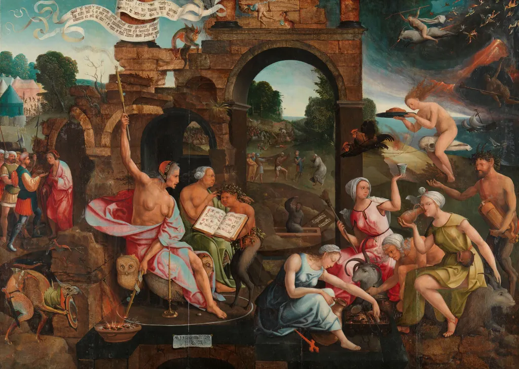 Saul and the Witch of Endor, by Jacob Cornelisz van Oostsanen, oil, 1526