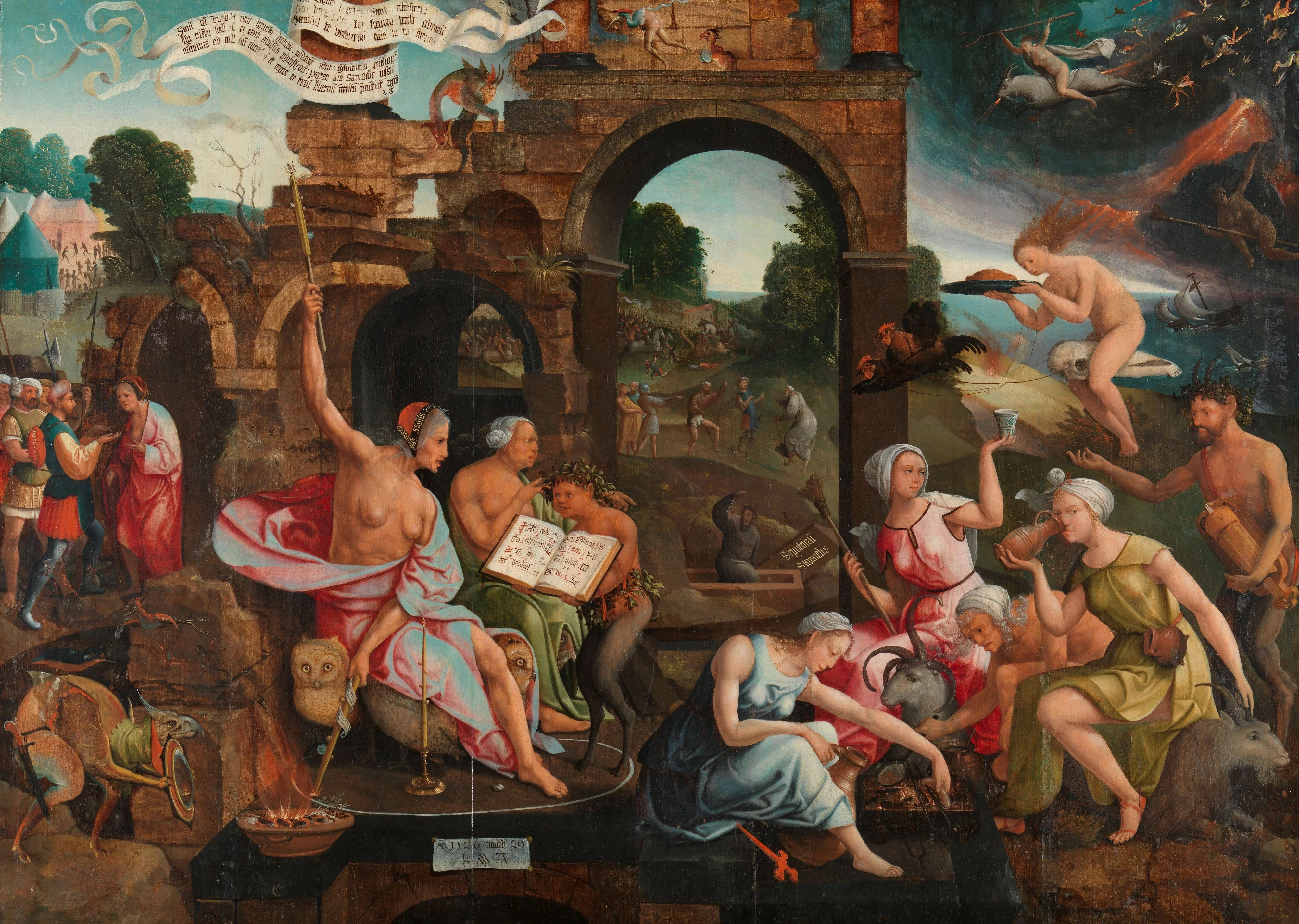 Saul and the Witch of Endor, detail