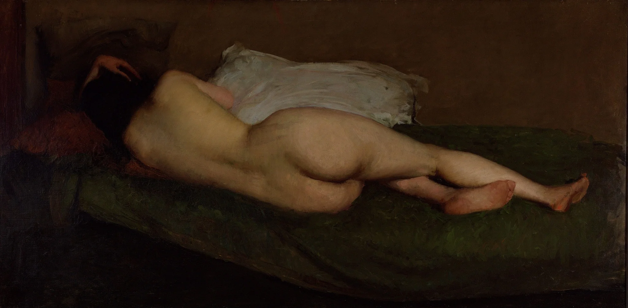 Nude reclining, detail
