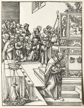 Martyrdom of St. John, by Lucas Cranach the Elder, 1522