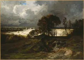 Storm: The Quarry at Montmartre, by Georges Michel, oil, 1820