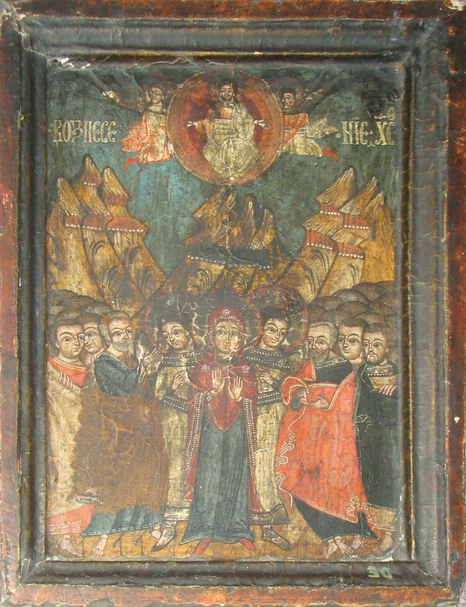 Înălțarea la cer a lui Iisus, detail