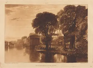 Isleworth, by Joseph Mallord William Turner, ink, 1819