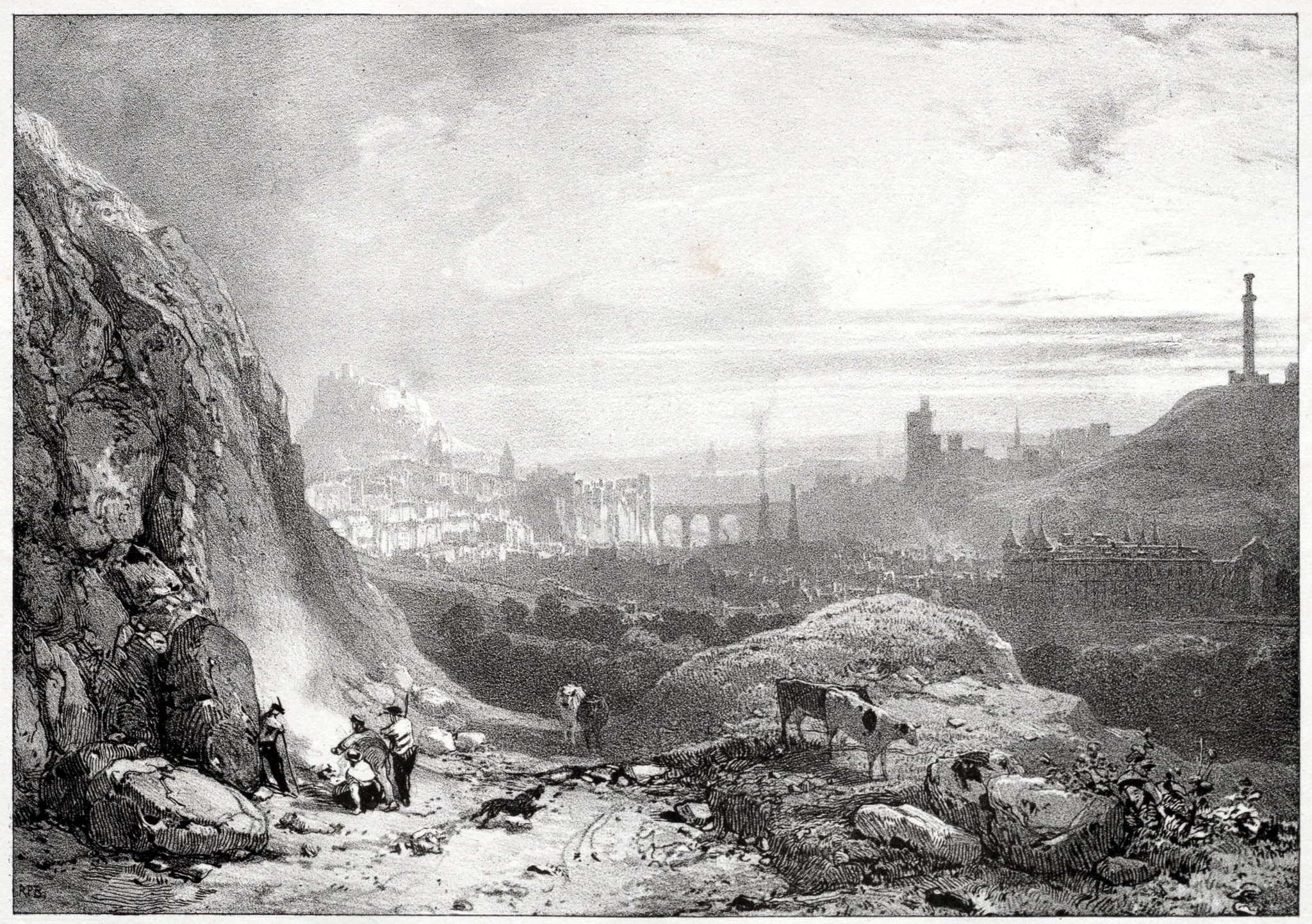 Edinburgh from St. Anthony Chapel, detail