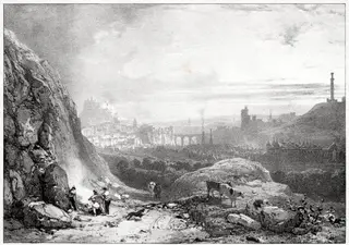 Edinburgh from St. Anthony Chapel, by Richard Parkes Bonington, 1826