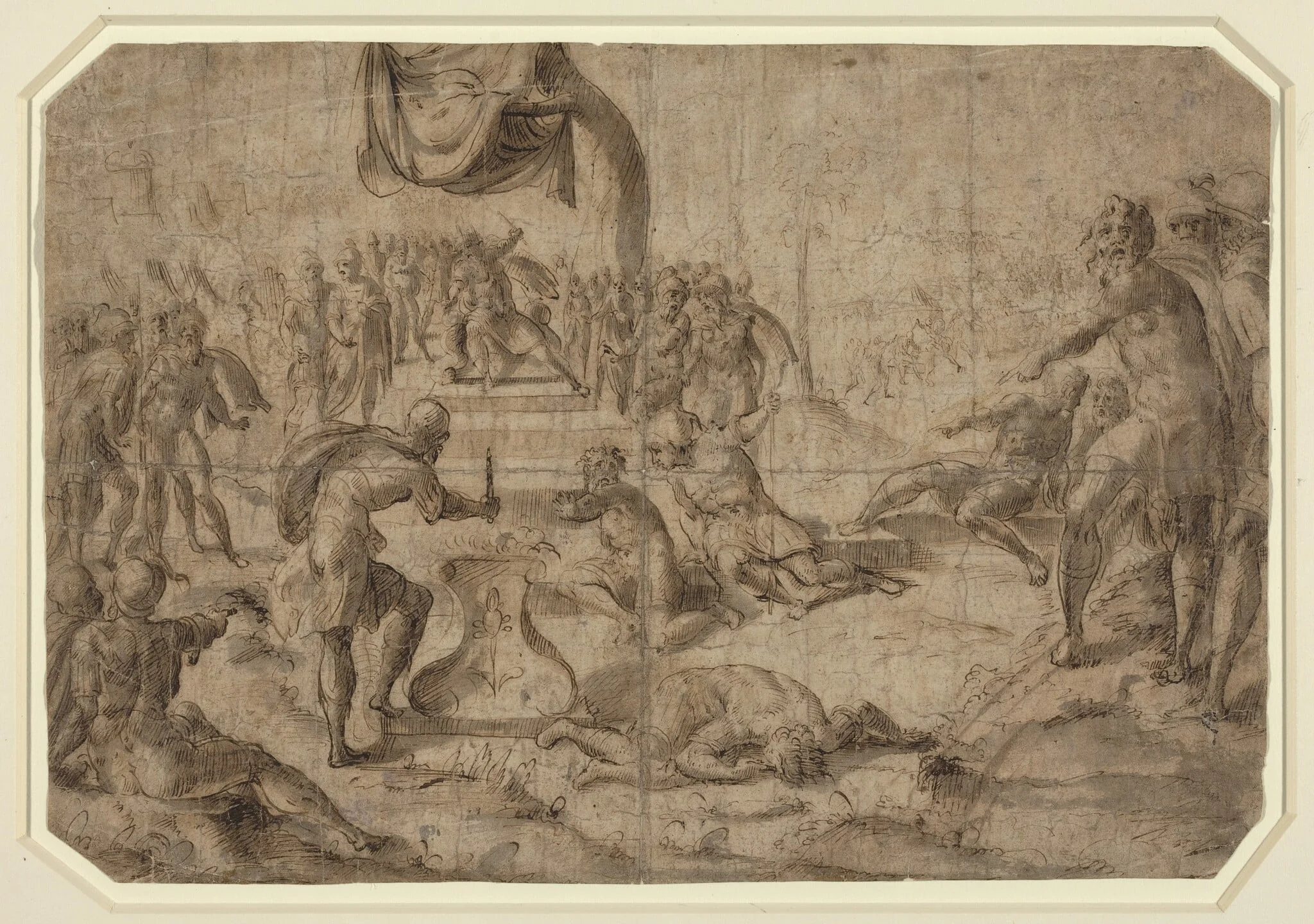 Sacrifice Scene (Gaius Mucius Scaevola?), detail