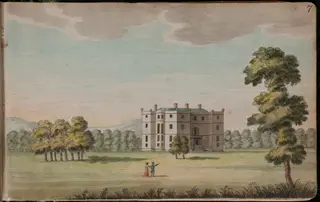 A second view of Rathfarnham Castle, showing the front or entrance [...], by Gabriel, ca.1729-1817 Beranger, unspecified, 1790