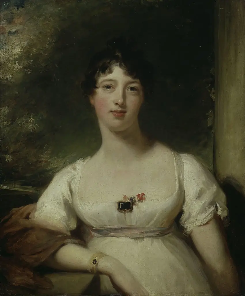 Anna Maria Dashwood, later Marchioness of Ely, by Thomas Lawrence, oil, 1805
