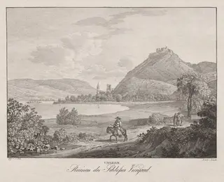 Ungern, Ruinen des Schlosses Vicegrad, by Jakob Alt, 1839