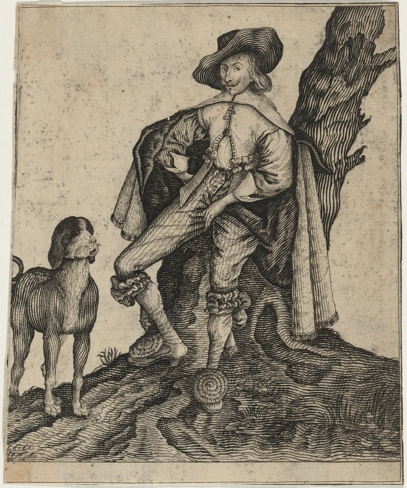 Man With a Dog, detail
