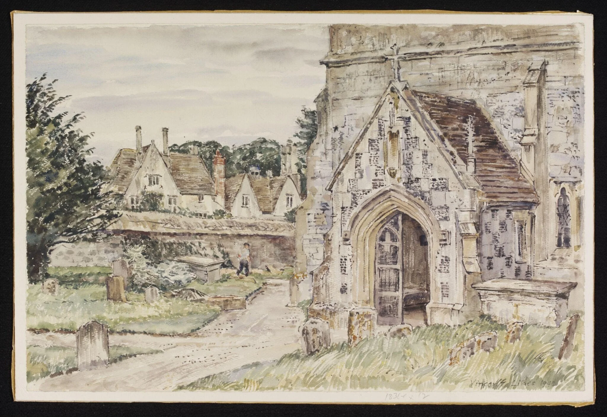 Church Porch and Manor, Avebury, detail