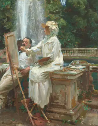 The Fountain, Villa Torlonia, Frascati, Italy, by John Singer Sargent, oil, 1907