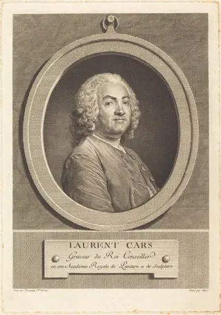 Laurent Cars, by Simon Charles Miger, ink, 1778