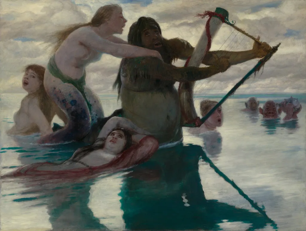In the Sea, by Arnold Böcklin, oil, 1883