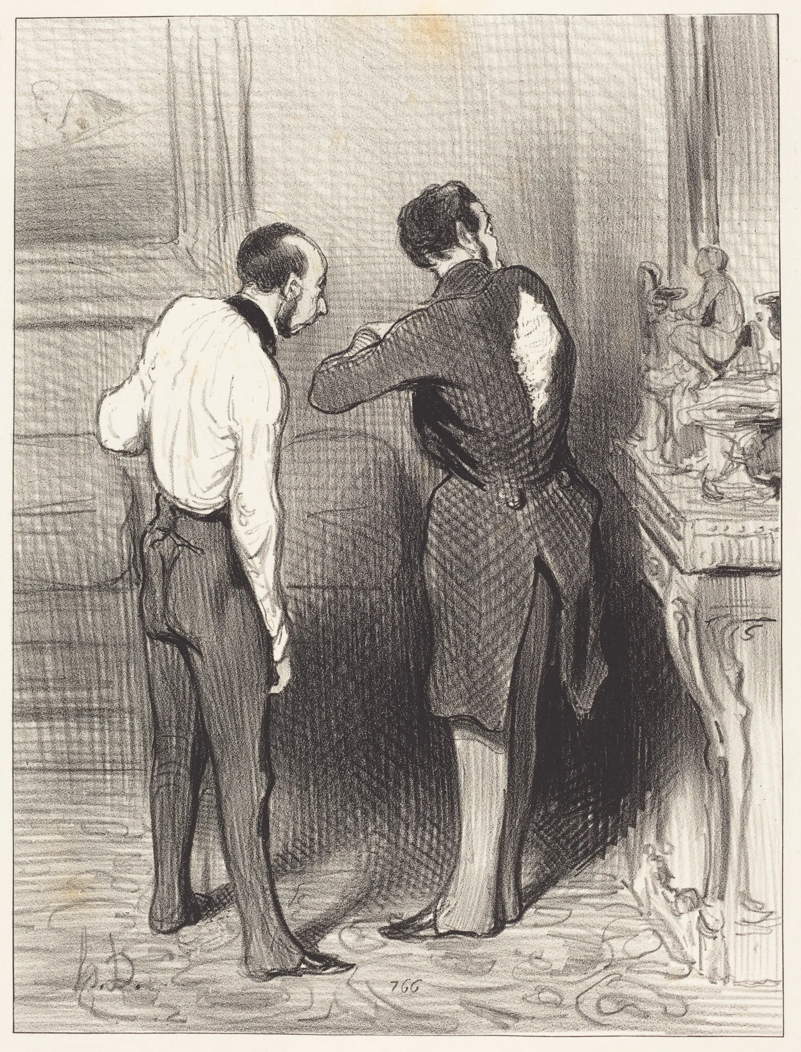 Ton habit me convient, je te l'emprunte..., detail