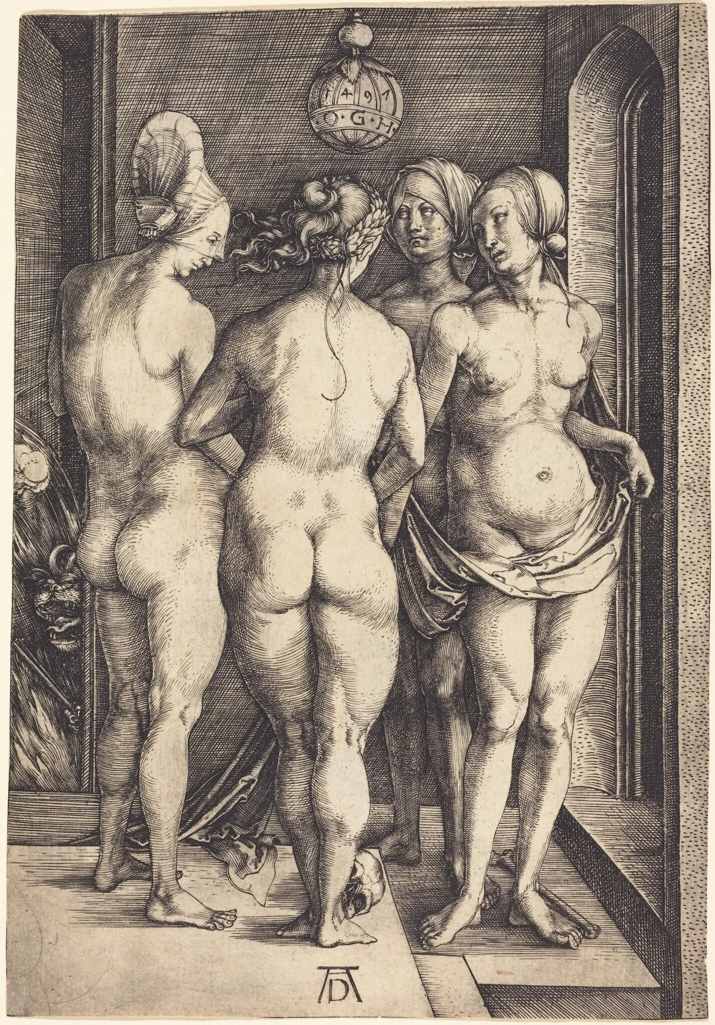 Four Naked Women, detail