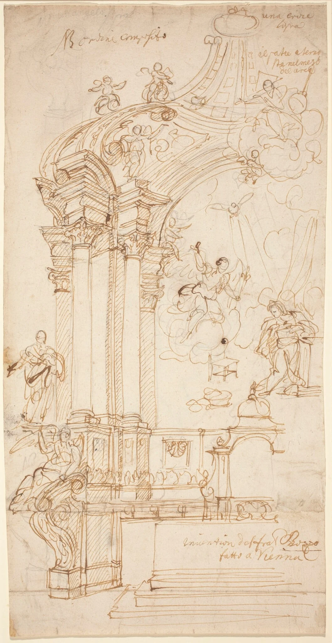 A Baldachin with a Painting of the Annunciation, detail